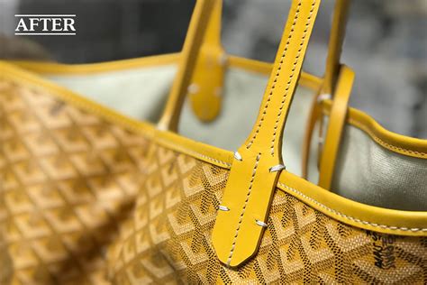 repair goyard straps diy|handbag strap edge repair.